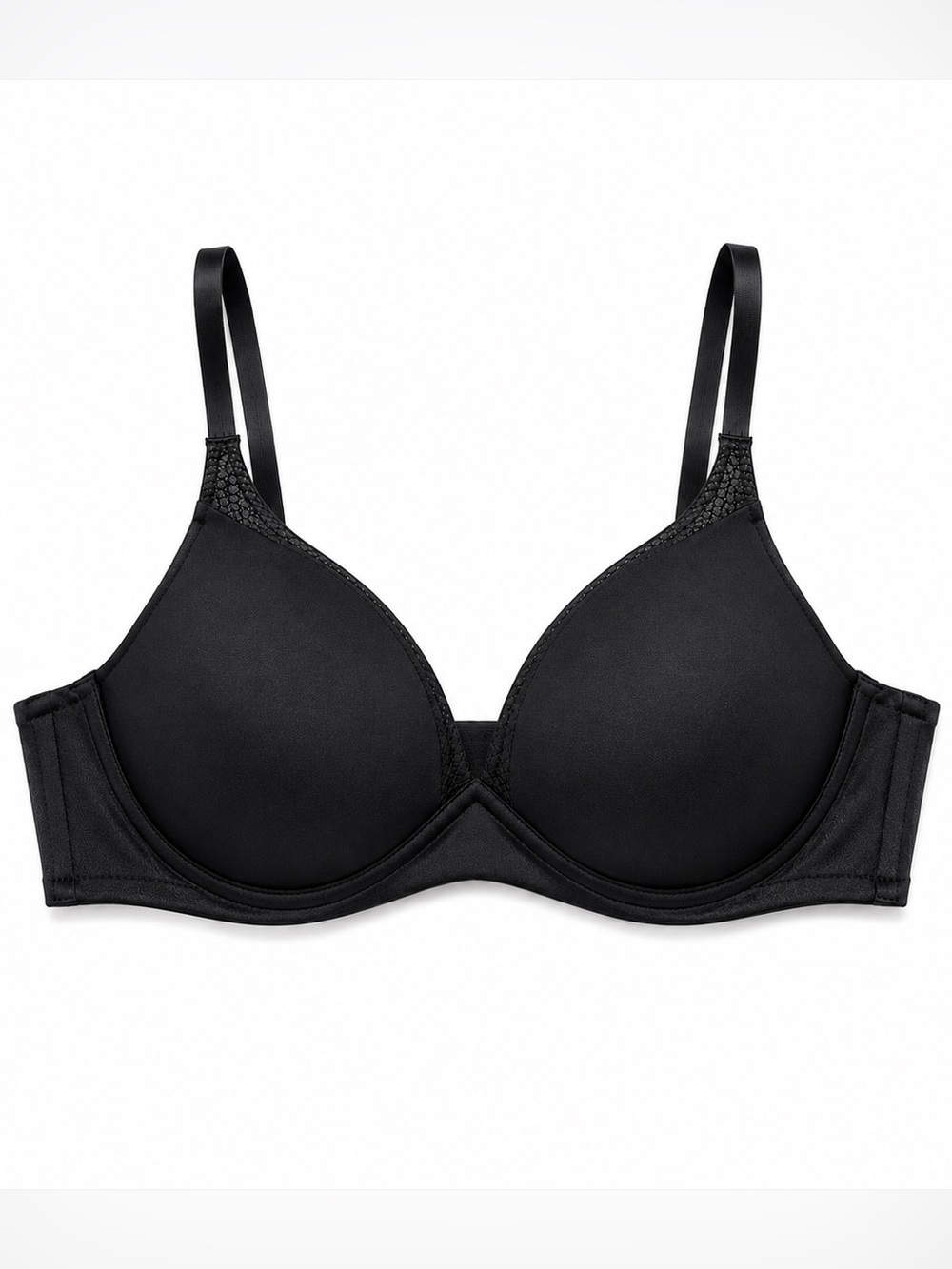 Warner’s Blissful Benefits Wireless Lift Bra 36B Black NWT Back Smoothing